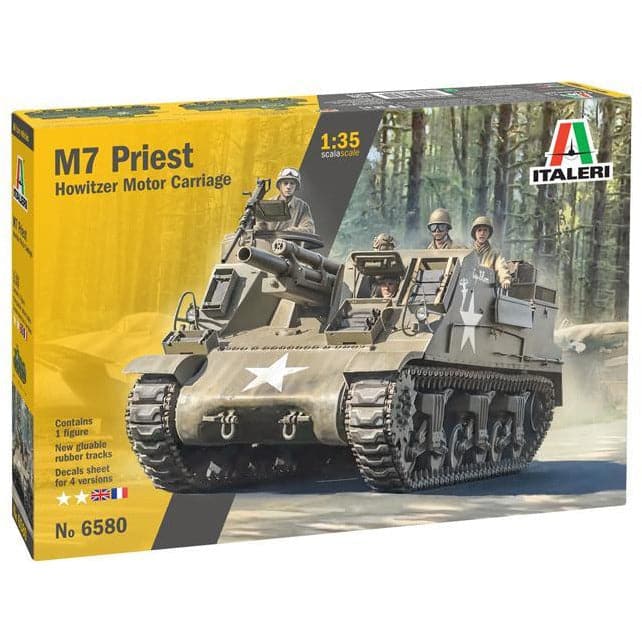 ITALERI 1/35 M-7 Priest Gun Self Propelled Howitzer Glueabl