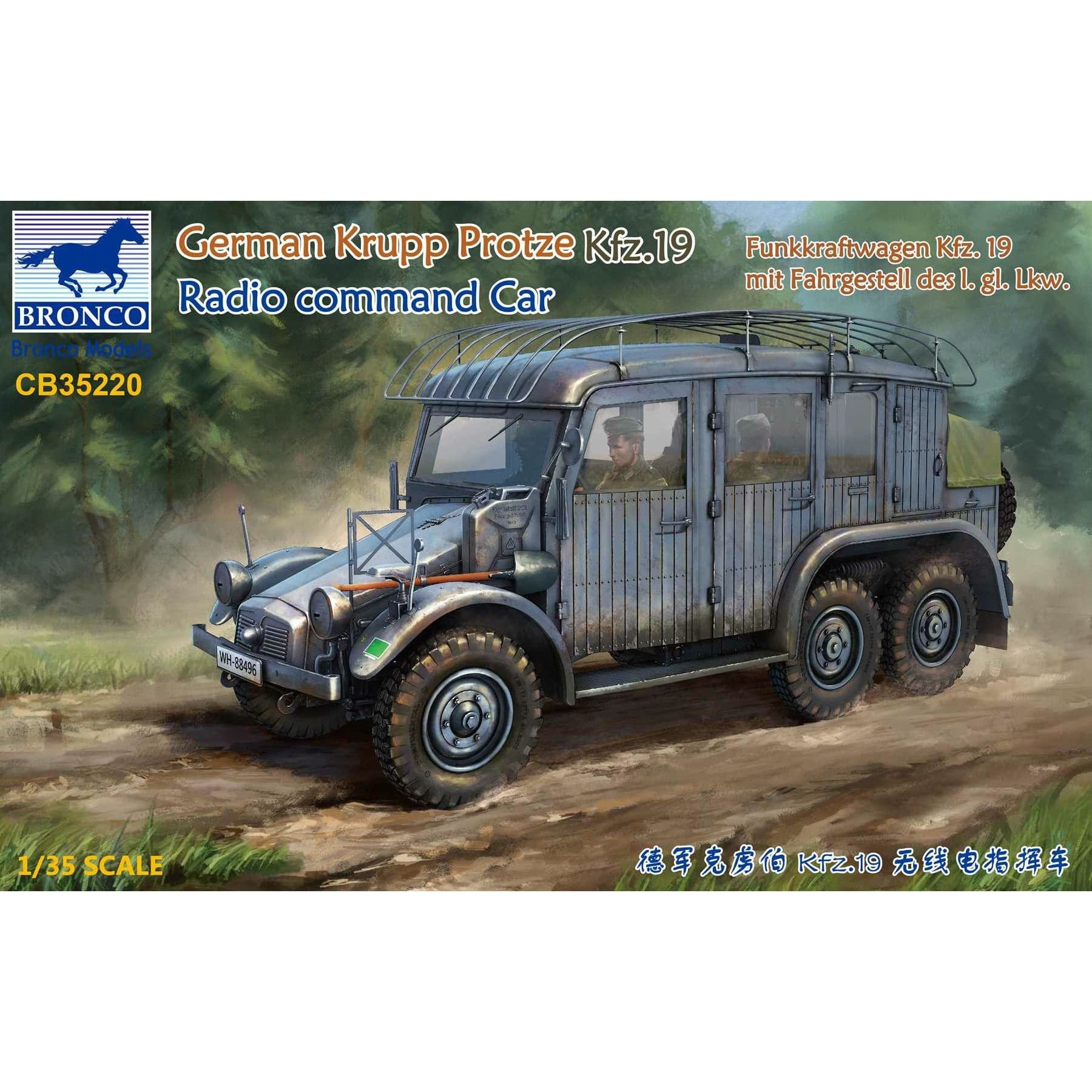 BRONCO 1/35 German Krupp Protze Kfz.19 Radio Command Car