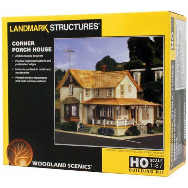 WOODLAND SCENICS HO Corner Porch House