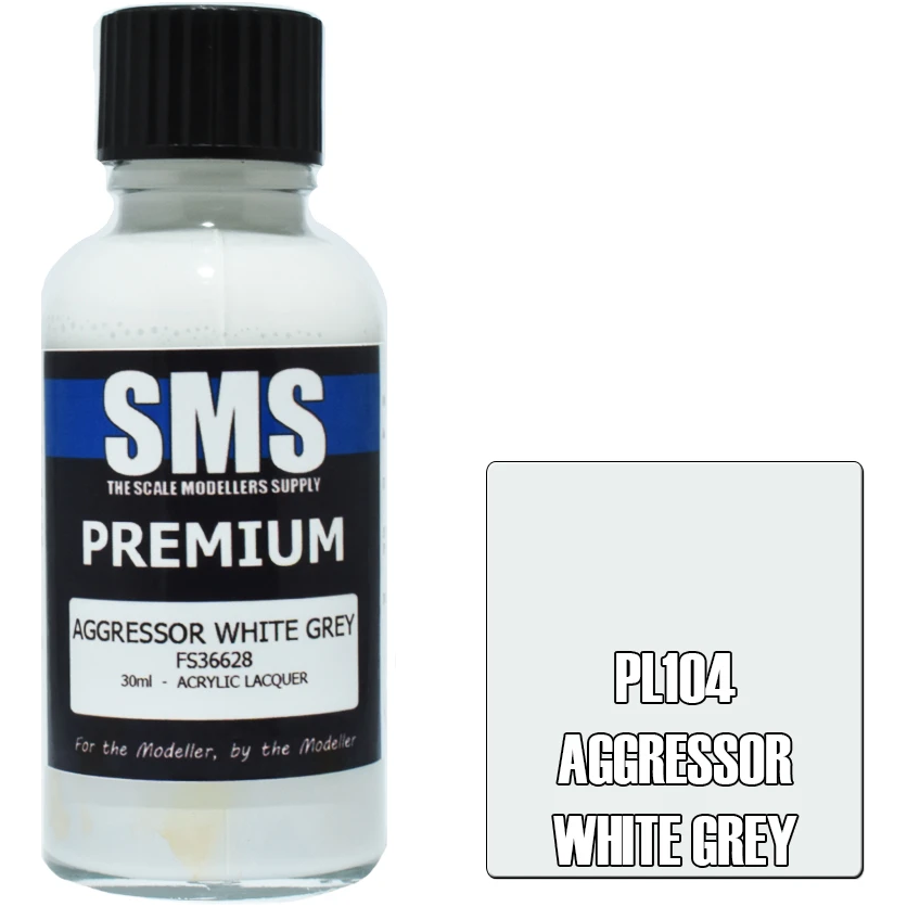 SMS Premium Aggressor White Grey Acrylic Lacquer 30ml