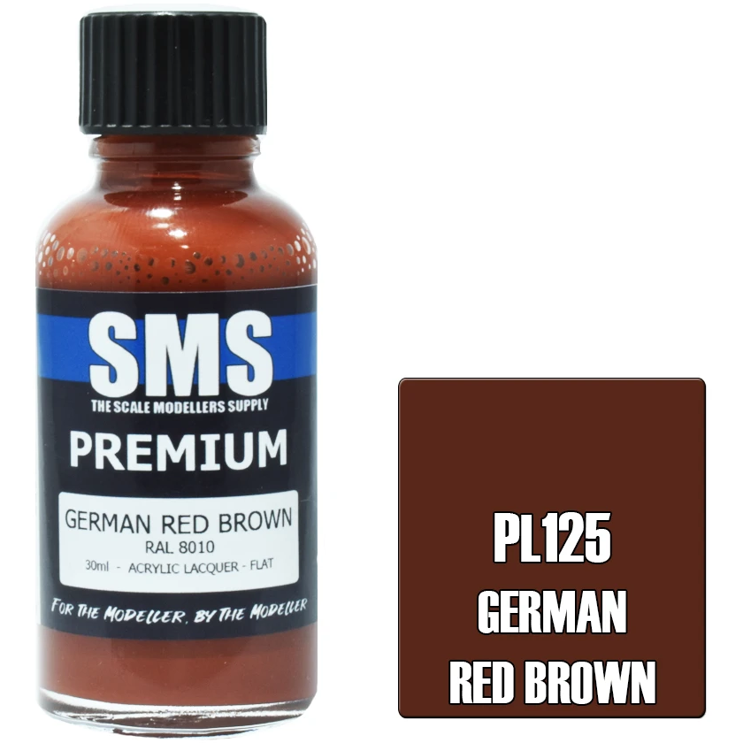 SMS Premium German Red Brown RAL8010 Acrylic Lacquer 30ml