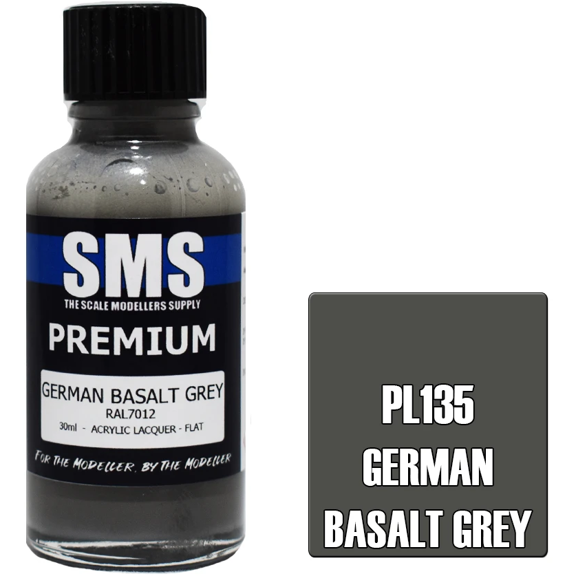 SMS Premium German Basalt Grey RAL7012 Acrylic Lacquer 30ml