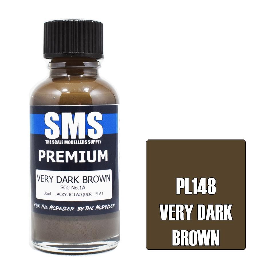 SMS Premium SCC No.1A Dark Brown Acrylic Lacquer 30ml