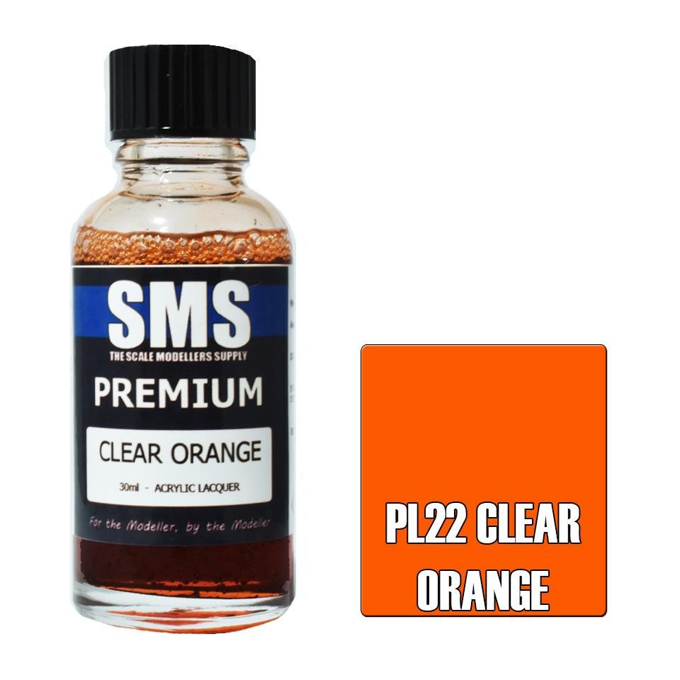 SMS Premium Clear Orange Acrylic Lacquer 30ml