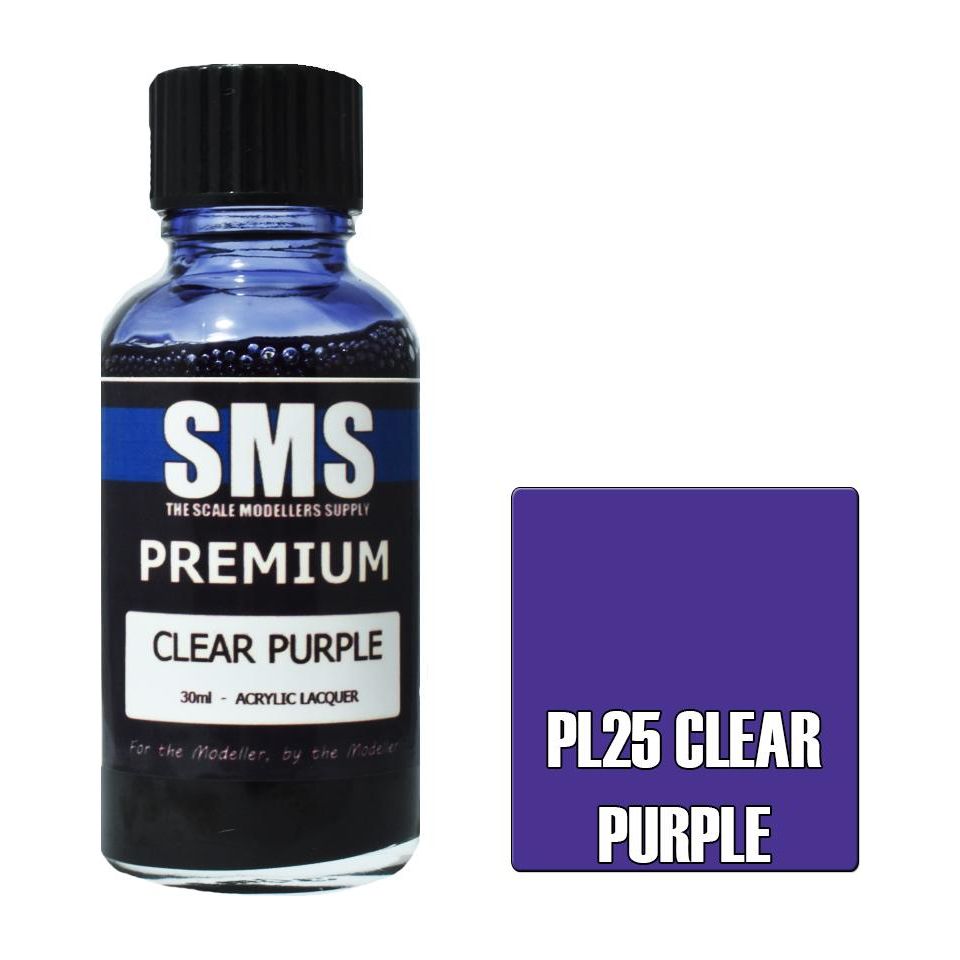 SMS Premium Clear Purple Acrylic Lacquer 30ml