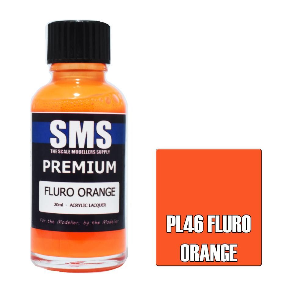 SMS Premium Fluro Orange Acrylic Lacquer 30ml