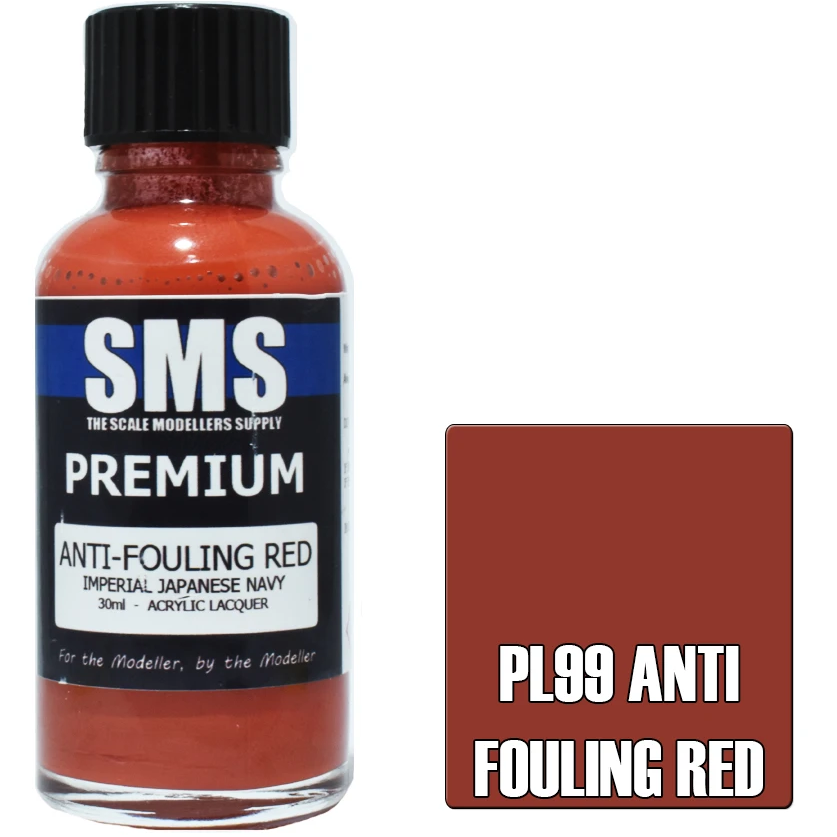 SMS Premium Anti-Fouling Red Acrylic Lacquer 30ml