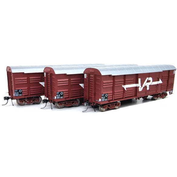 ON TRACK MODELS HO VLX-05 40'2" Victorian Louvre Vans 3 Pack