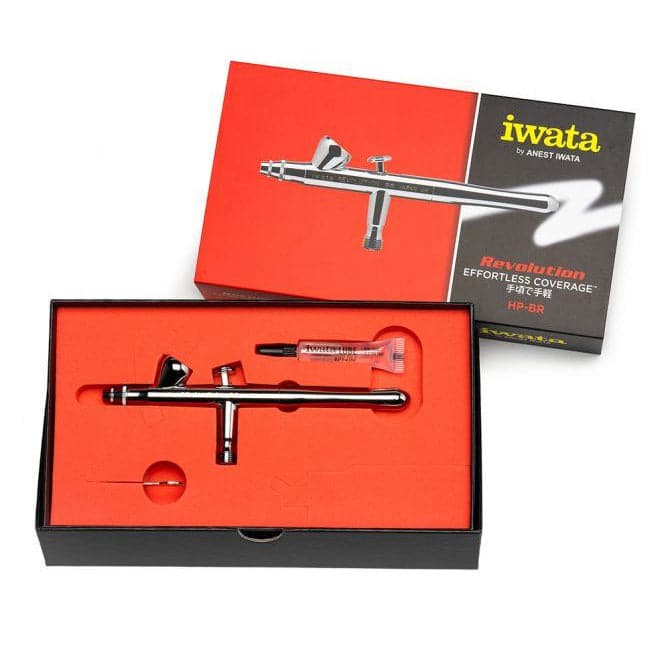 IWATA Revolution HP-BR Gravity Feed Dual Action Airbrush 0.3mm