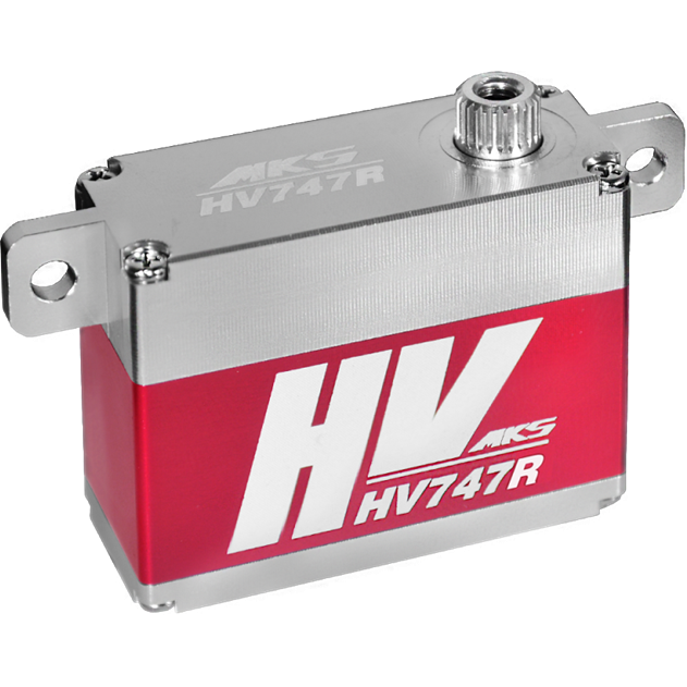 MKS Red/Silver Aluminium HV747R Low Profile 15kg 8.4V Coreless Metal Geared Servo