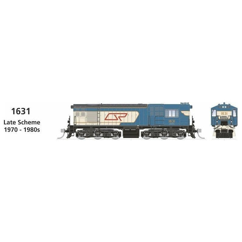 SDS MODELS HO QR 1620 Class Locomotive #1631 Late Scheme 1970 - 1980s