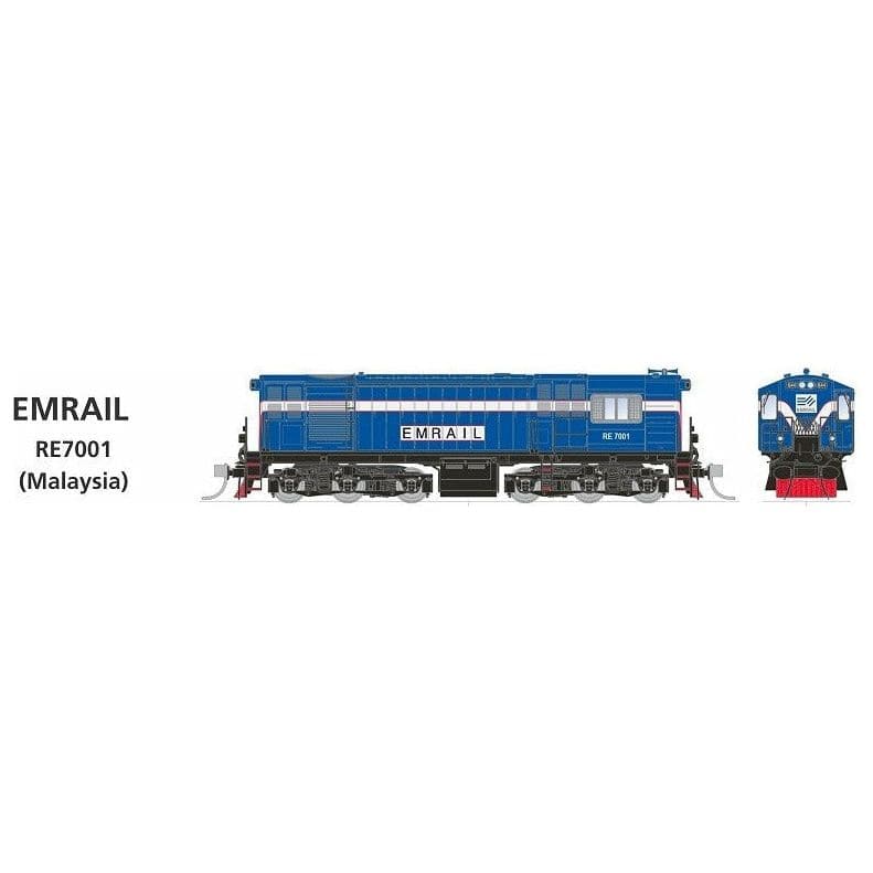 SDS MODELS HO QR 1620 Class Locomotive EMRAIL RE7001 (Malay