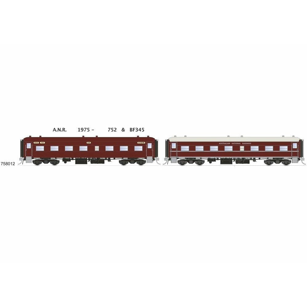 SDS MODELS HO 700 Class Passenger Cars A.N.R. #752 & BF345 1975- (2 Pack)