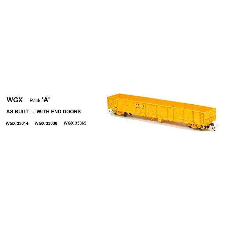 SDS MODELS HO Open Wagon WGX As Built (with End Doors) Pack A (3 Pack)