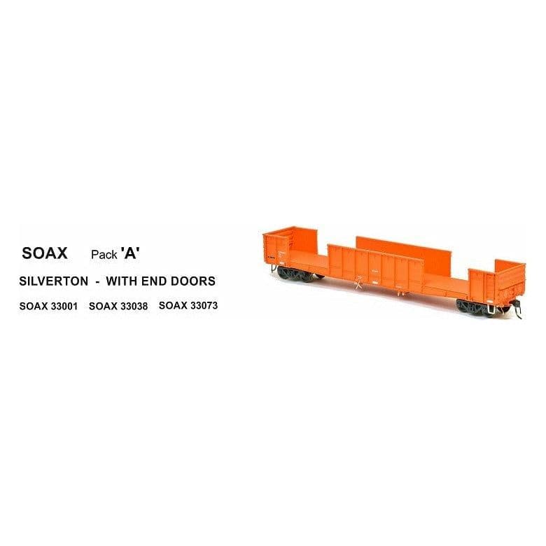 SDS MODELS HO Open Wagon SOAX Silverton (With End Doors) Pack A (3 Pack)