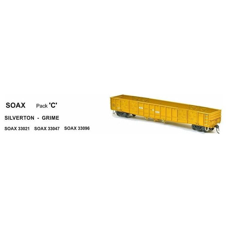 SDS MODELS HO Open Wagon SOAX Silverton (Grime) Pack C (3 Pack)