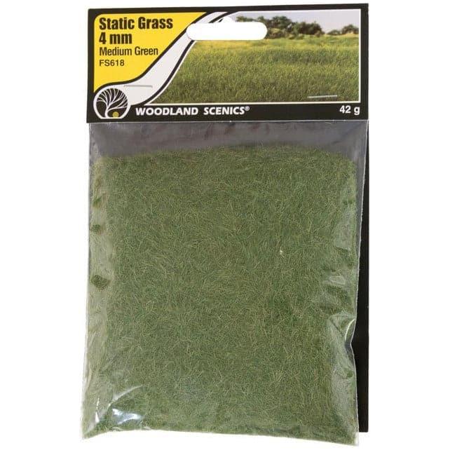 WOODLAND SCENICS Static Grass Medium Green 4mm