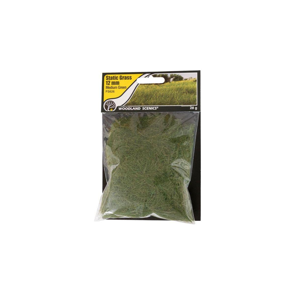 WOODLAND SCENICS Static Grass Medium Green 12mm