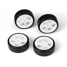 TEAM MAGIC E4D Mounted Drift Tyre White (5 Spoke)