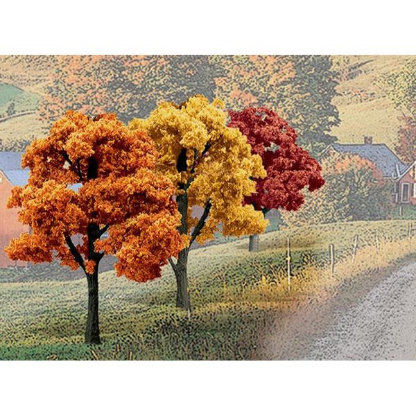 WOODLAND SCENICS 3"-5" Ready Made Fall Colours Deciduous Va