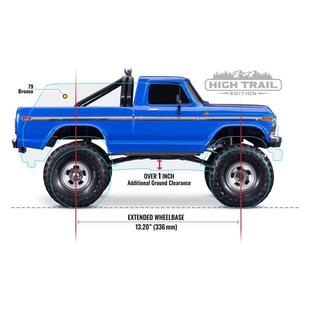 TRAXXAS 1/10 TRX-4 High Trail Edition 1979 Ford F-150 Ranger XLT - Blue