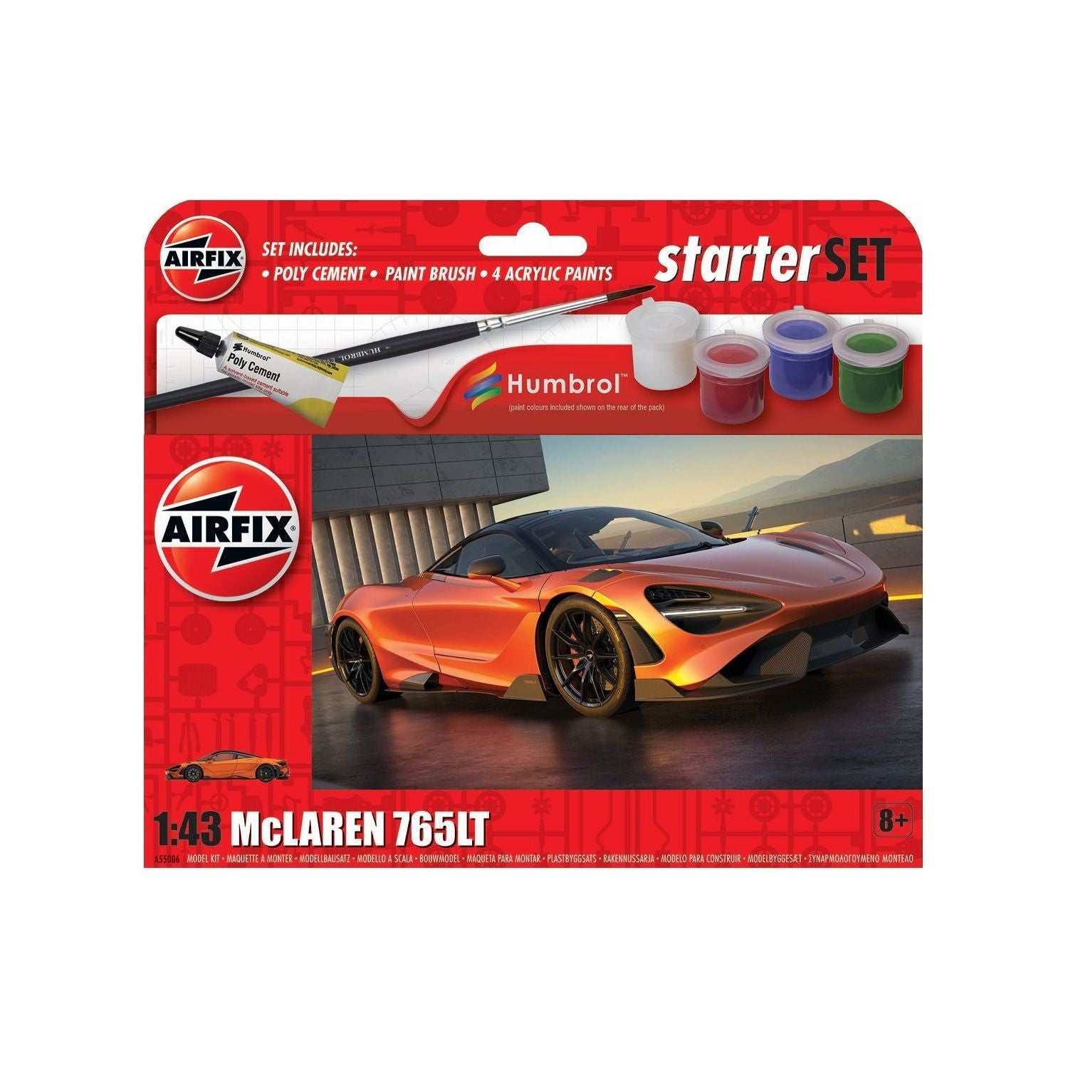 AIRFIX 1/43 Starter Set McLaren 765LT