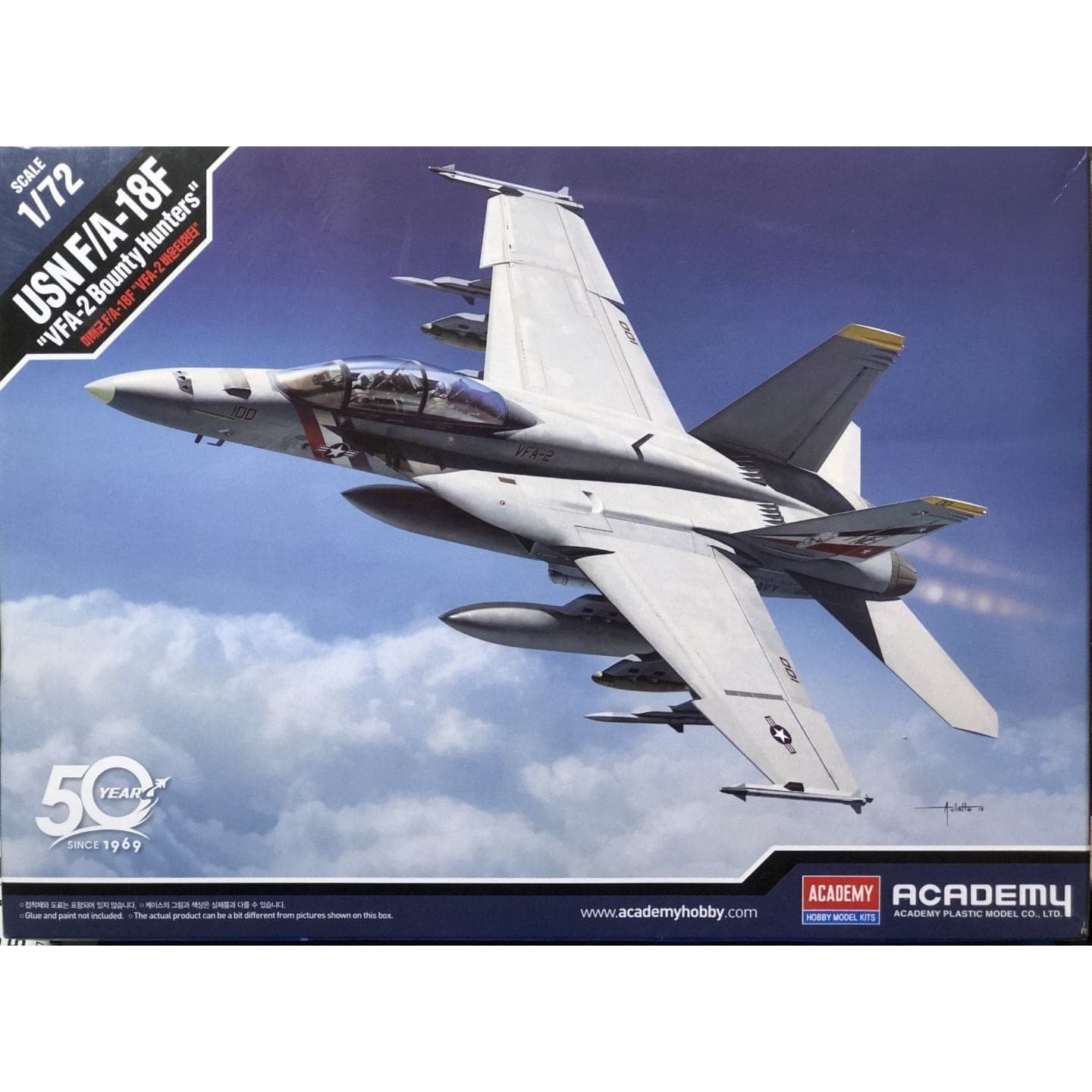 ACADEMY 1/72 USN F/A-18F "VFA-2 Bounty Hunters"