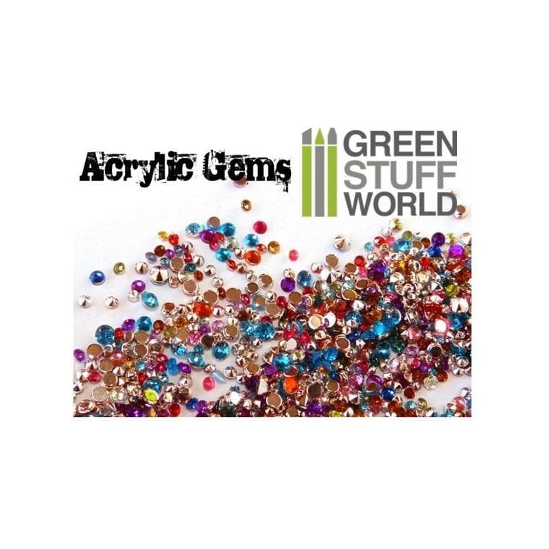 GREEN STUFF WORLD Micro Acrylic Gems - 1mm to 2.5mm >1000 p