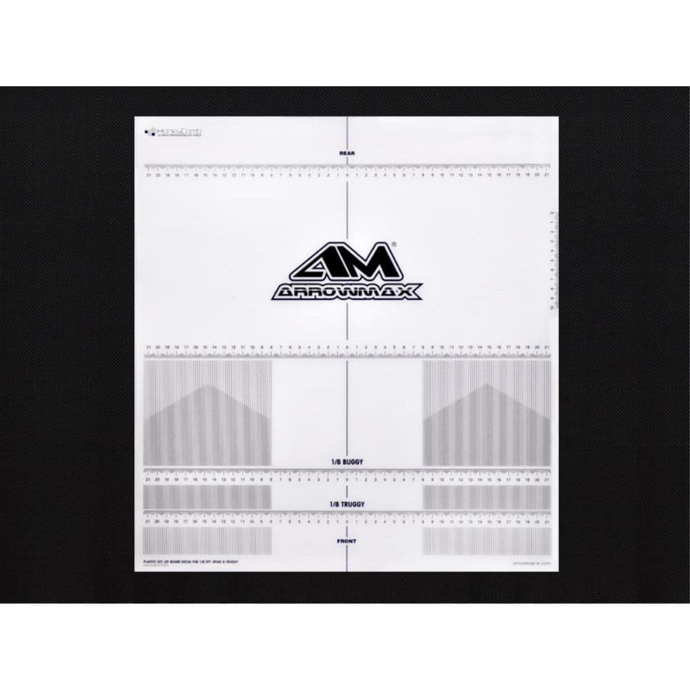 ARROWMAX Plastic Set-Up Board Decal For 1/8 Off-Road & Trug