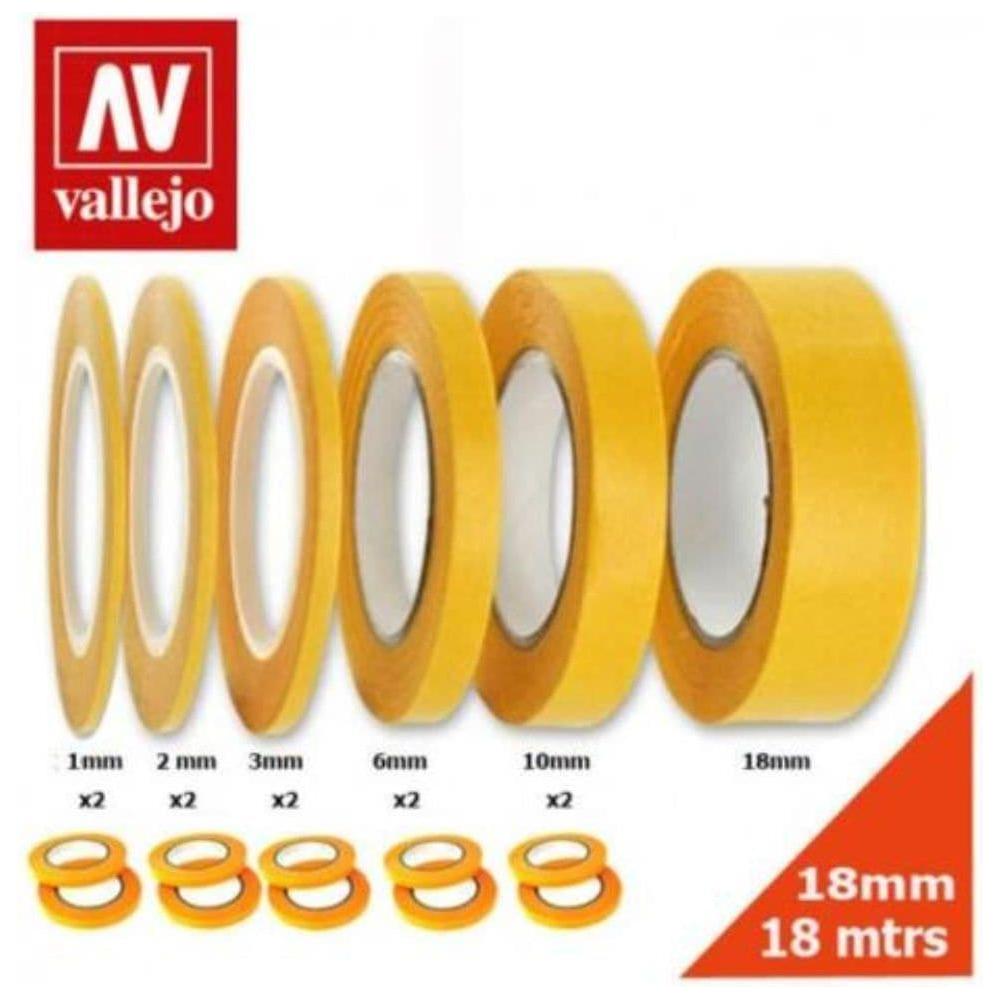 VALLEJO Precision Masking Tape 2mmx18m Twin Pack