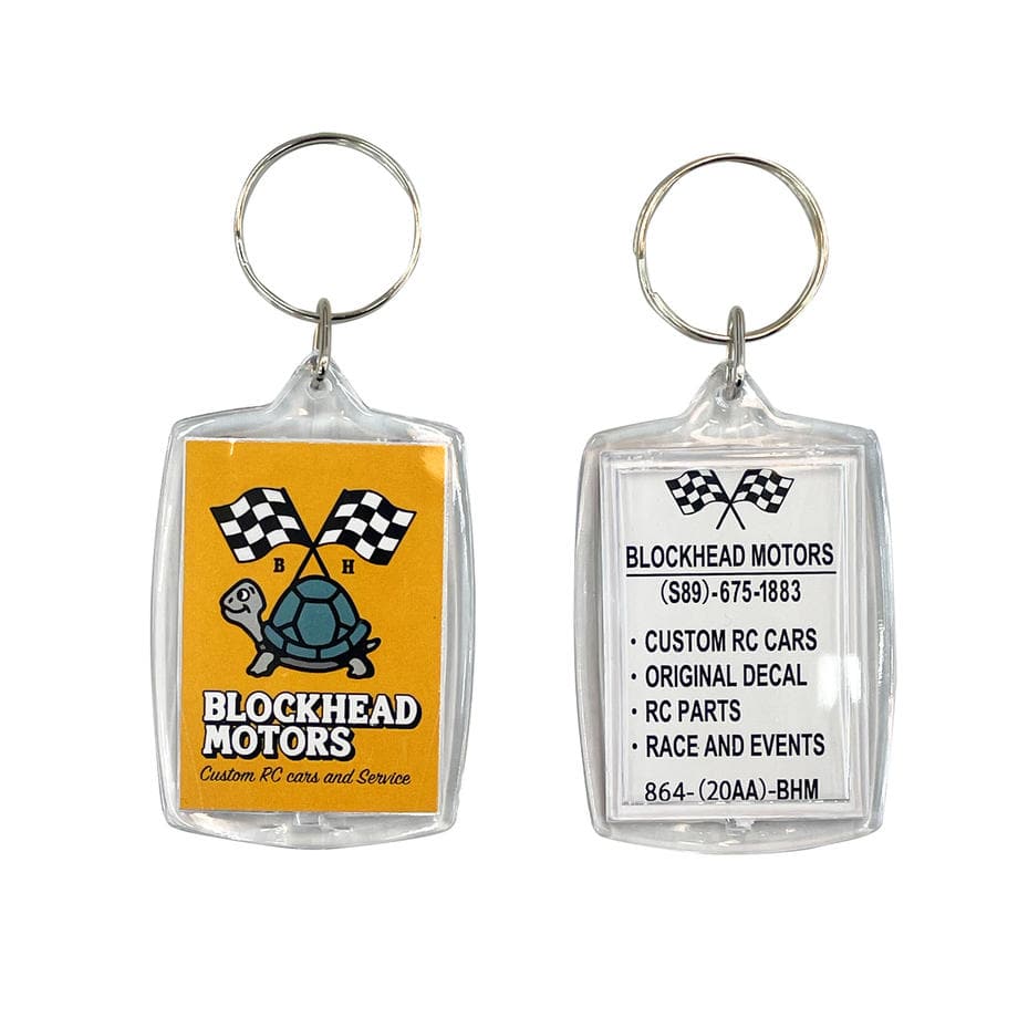 BLOCKHEAD MOTORS Turtle Checker Yellow Keychain