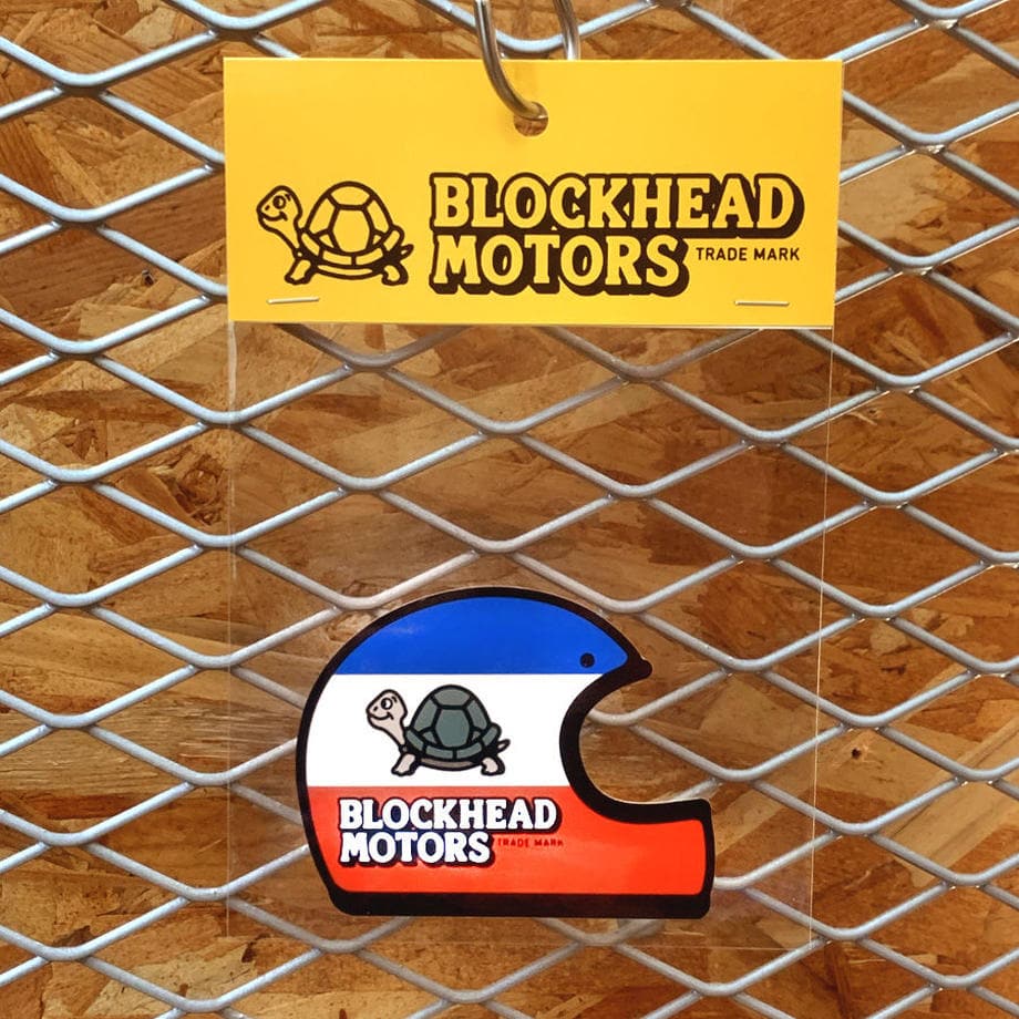 BLOCKHEAD MOTORS Helmet Sticker (On-Road/Tricolor)