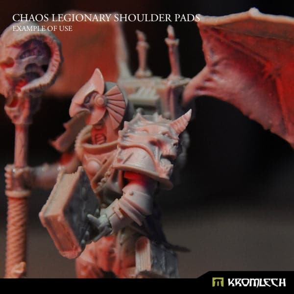 KROMLECH Chaos Legionary Shoulder Pads: Demon Visage (10)