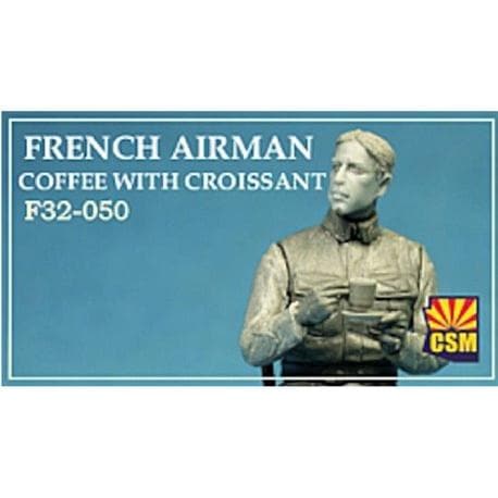 COPPER STATE MODELS 1/32 French Airman Coffee & Croissant