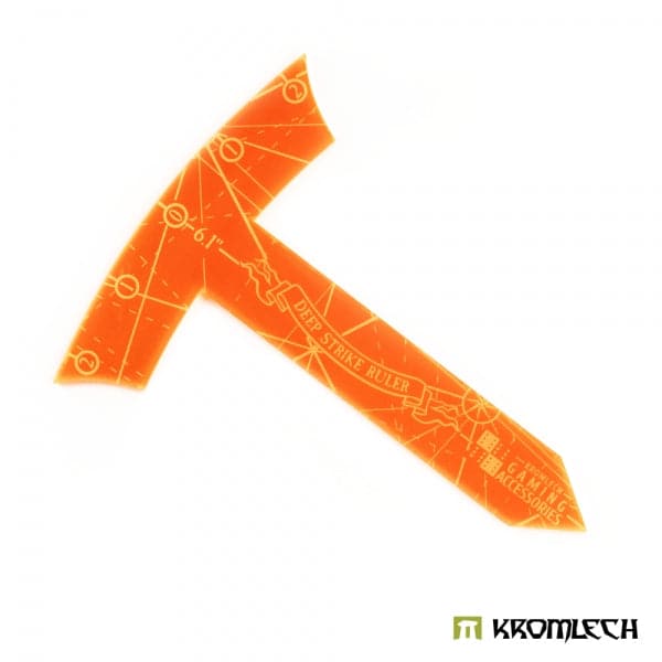 KROMLECH Deep Strike Ruler Template 6" - Medium Perimeter - Orange