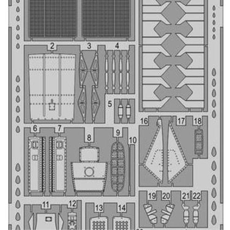 EDUARD Photo Etched Parts for Airfix P-51D Exterior1/48