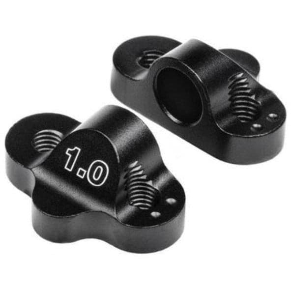 (Clearance Item) HB RACING Dual Pivot Block Set FR/RF 1.0 Degree (Black)