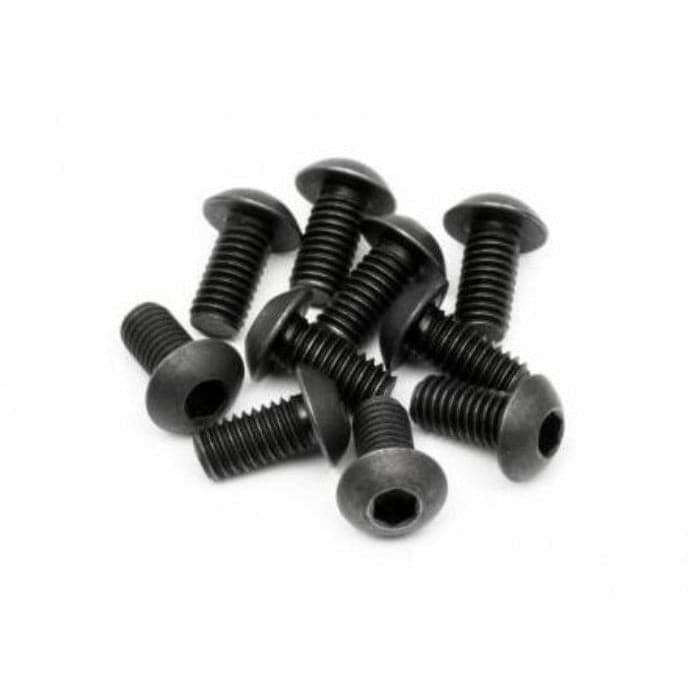 HB RACING Button Head Screw M3x6mm (Hex Socket/10pcs)