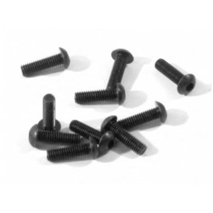 HB RACING Button Head Screw M3x10mm (Hex Socket/10pcs)