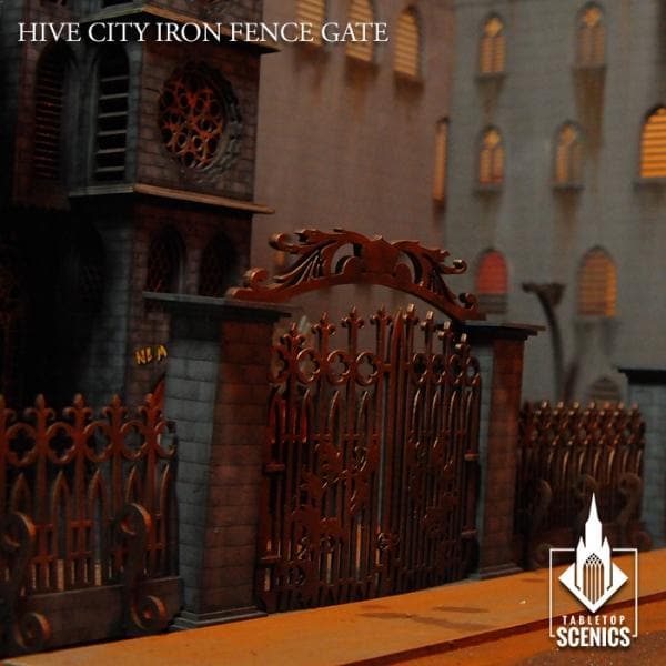 TABLETOP SCENICS Hive City Iron Fence Gate