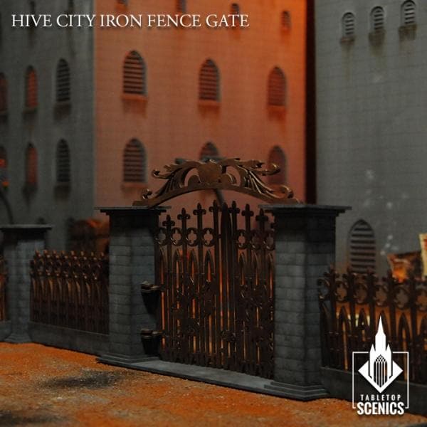 TABLETOP SCENICS Hive City Iron Fence Gate