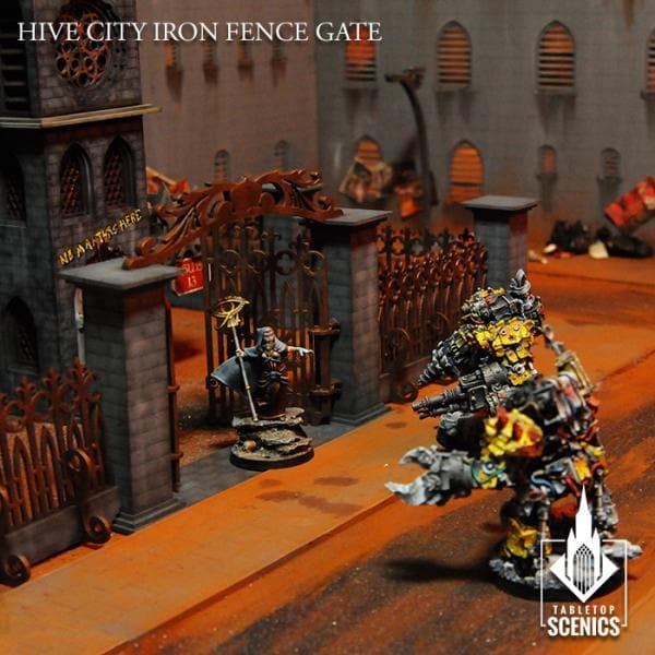 TABLETOP SCENICS Hive City Iron Fence Gate