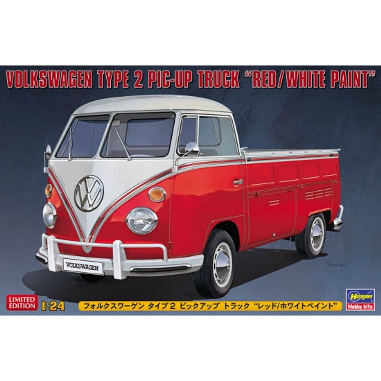 HASEGAWA 1/24 Volkswagen Type 2 Pick-up Truck "Red/White"