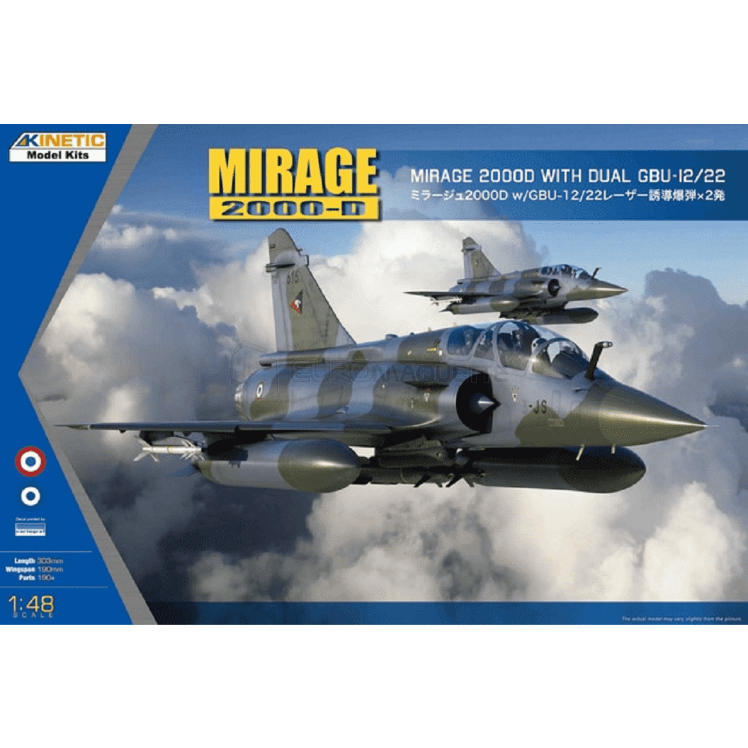 KINETIC 1/48 Mirage 2000D with Dual GBU-12/22