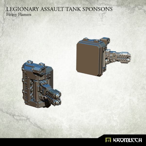 KROMLECH Legionary Assault Tank Sponsons: Heavy Flamers (1)