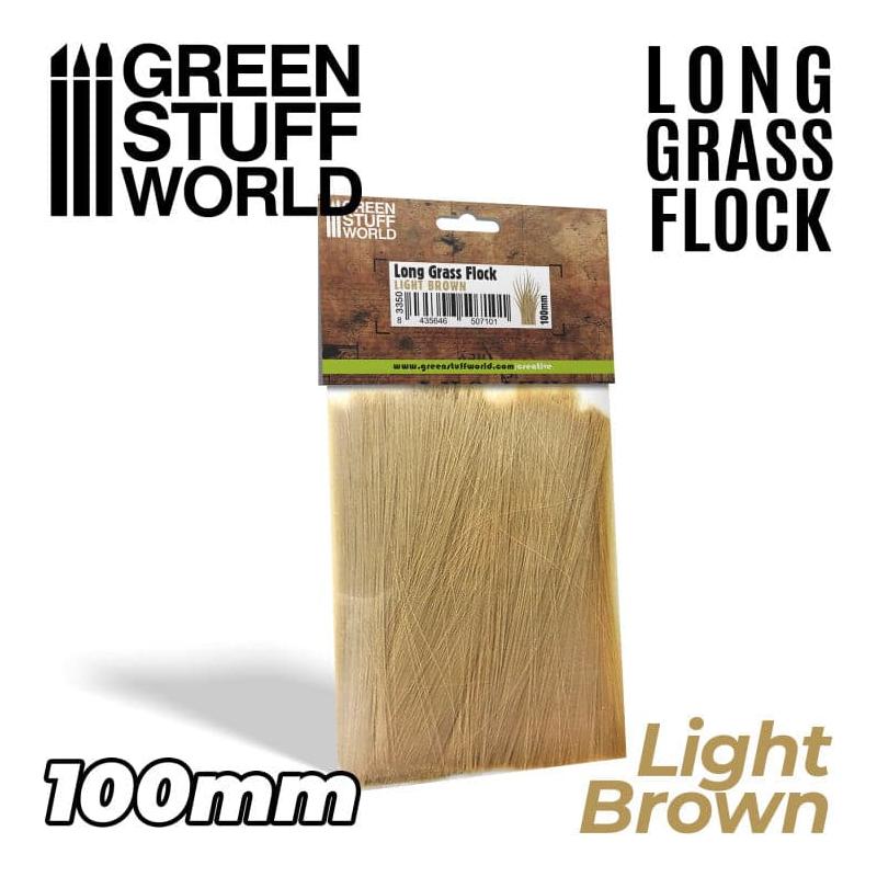 GREEN STUFF WORLD Long Grass Flock 100mm - Light Brown