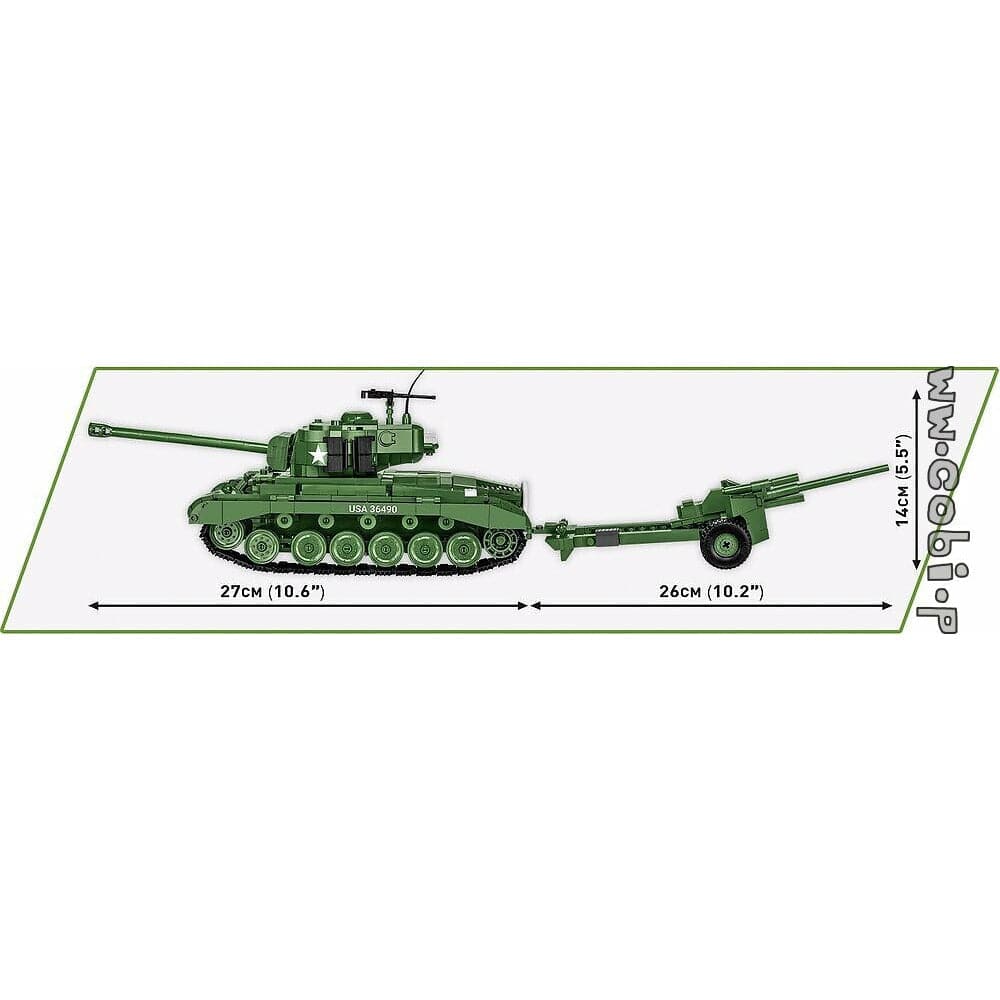 COBI WWII - M26 Pershing & 3-inch M5 1065 pcs