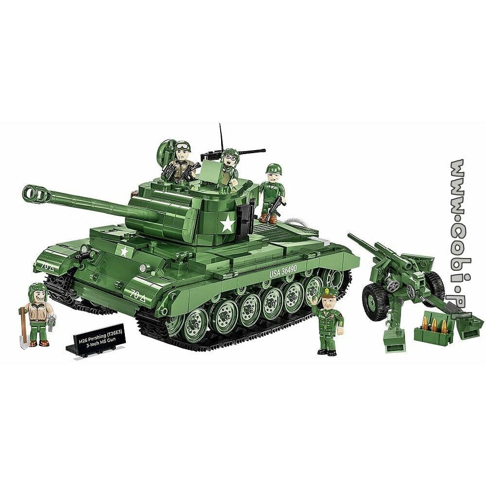 COBI WWII - M26 Pershing & 3-inch M5 1065 pcs