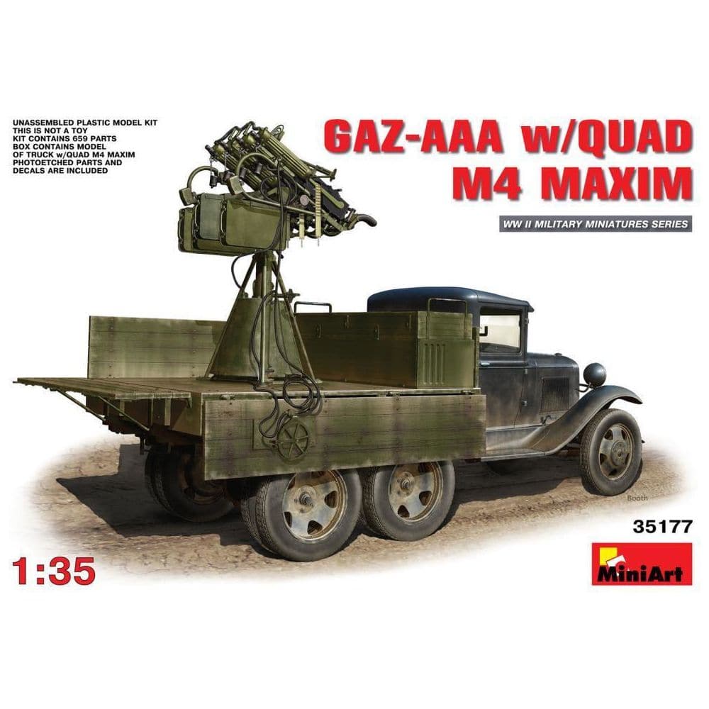 MINIART 1/35 GAZ-AAA w/Quad M-4 Maxim