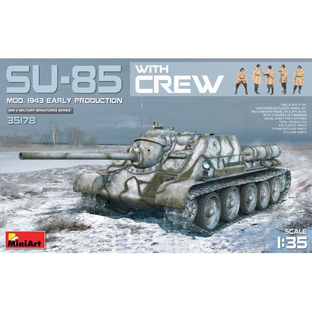 MINIART 1/35 SU-85 Mod. 1943 (Early Production) w/Crew